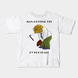 Man Getting Hit By Football Kids T-Shirt